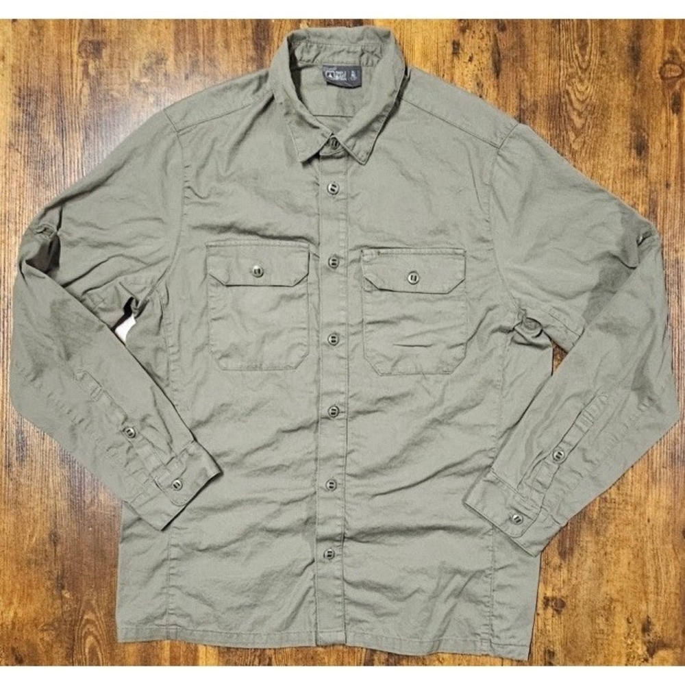 Triple Aught Design Overland Long Sleeve Green Button Shirt Men's Size XLarge